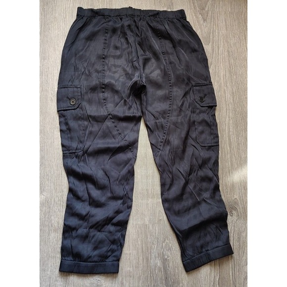 BCBGMAXAZRIA Cargo Jogger Pants Size XS Pull On Zip Accent - Picture 2 of 9